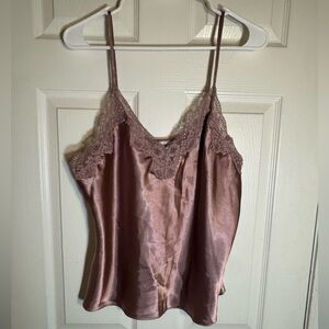 bp lace trim satin camisole